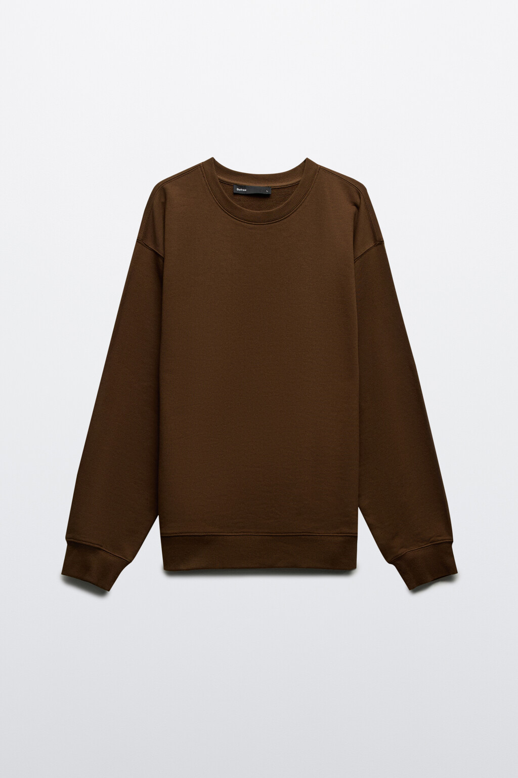 Свитшот базовый из футера - цвет коричневый - 7