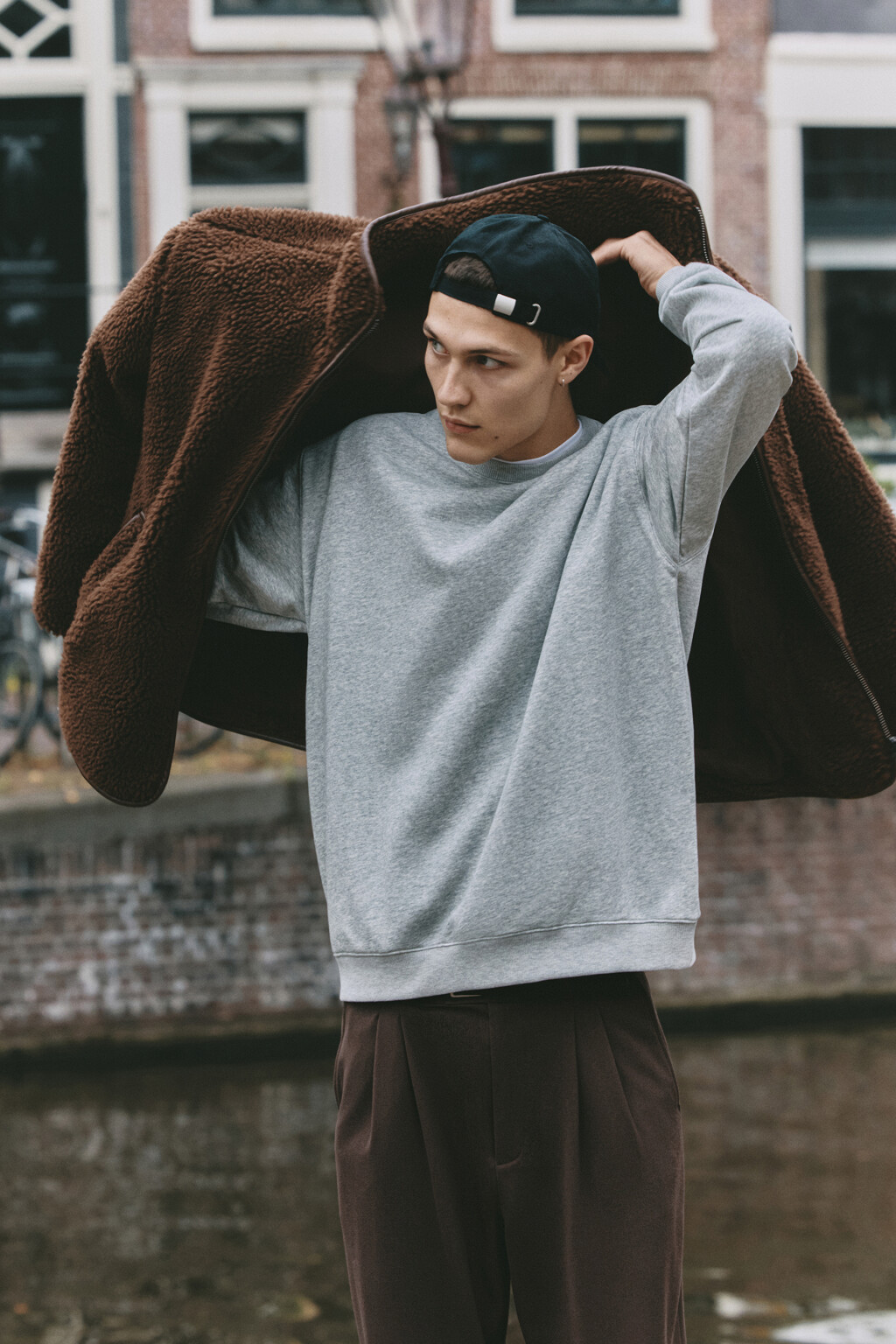 Свитшот oversize базовый из футера - цвет серый - 8