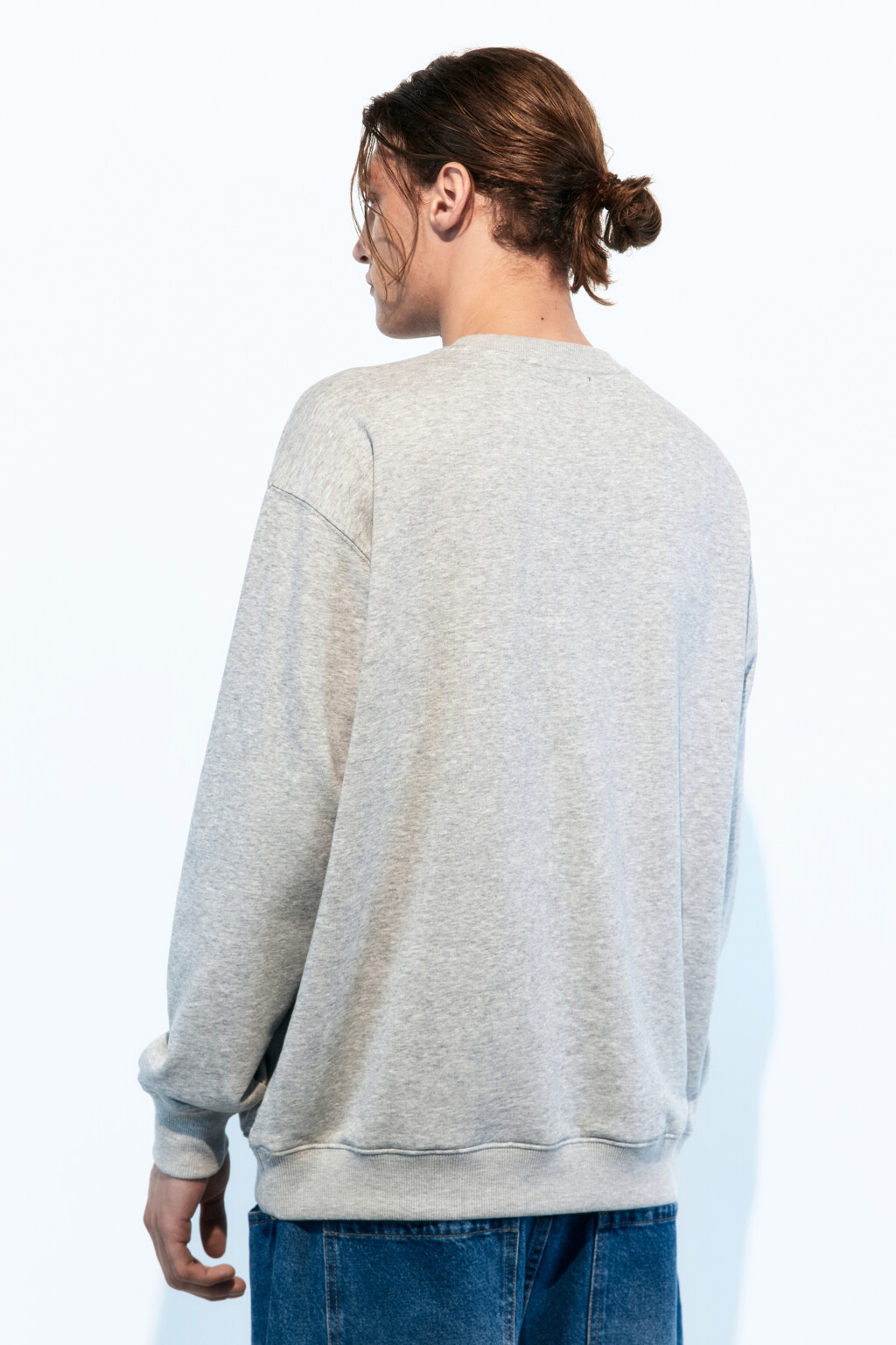 Свитшот oversize базовый из футера - цвет серый - 4