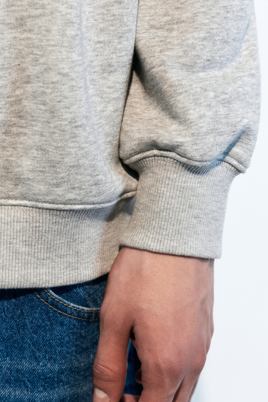 Свитшот oversize базовый из футера - цвет серый - 7