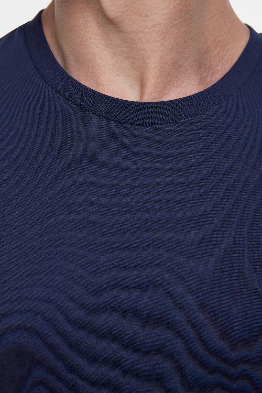 Футболка прямая хлопковая в базовых цветах - цвет синий - 5