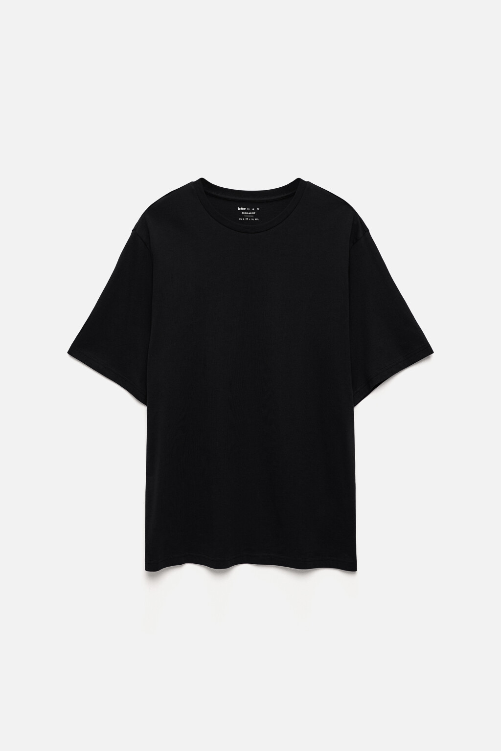 Футболка прямая хлопковая в базовых цветах - цвет черный - 10