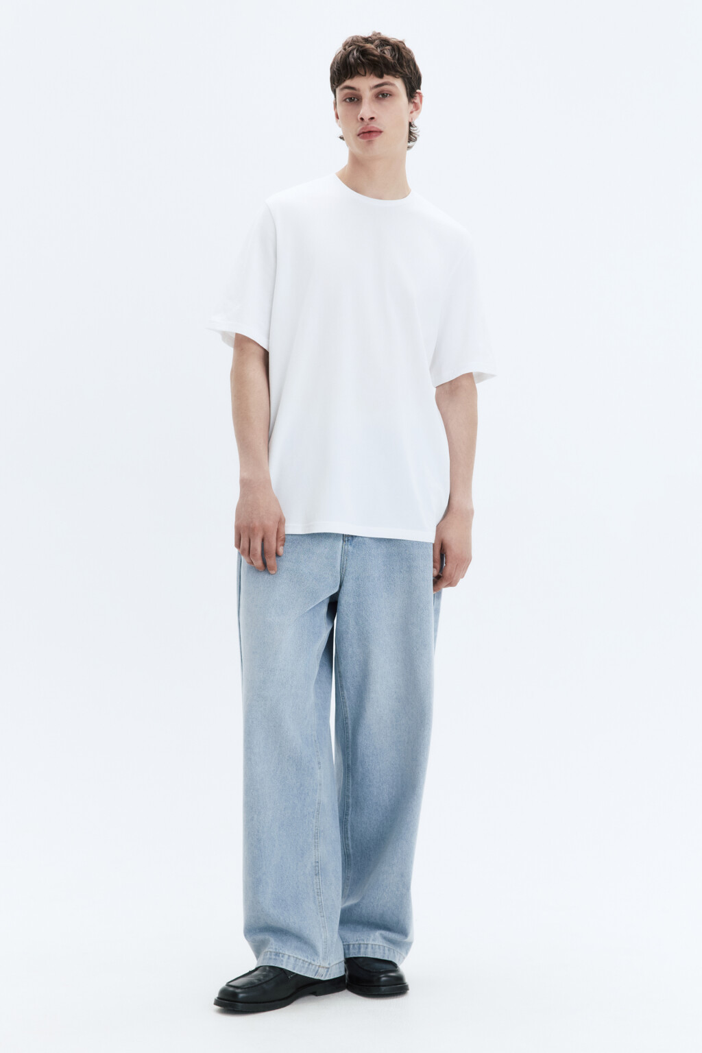Футболка прямая базовая из хлопка - цвет белый - 5