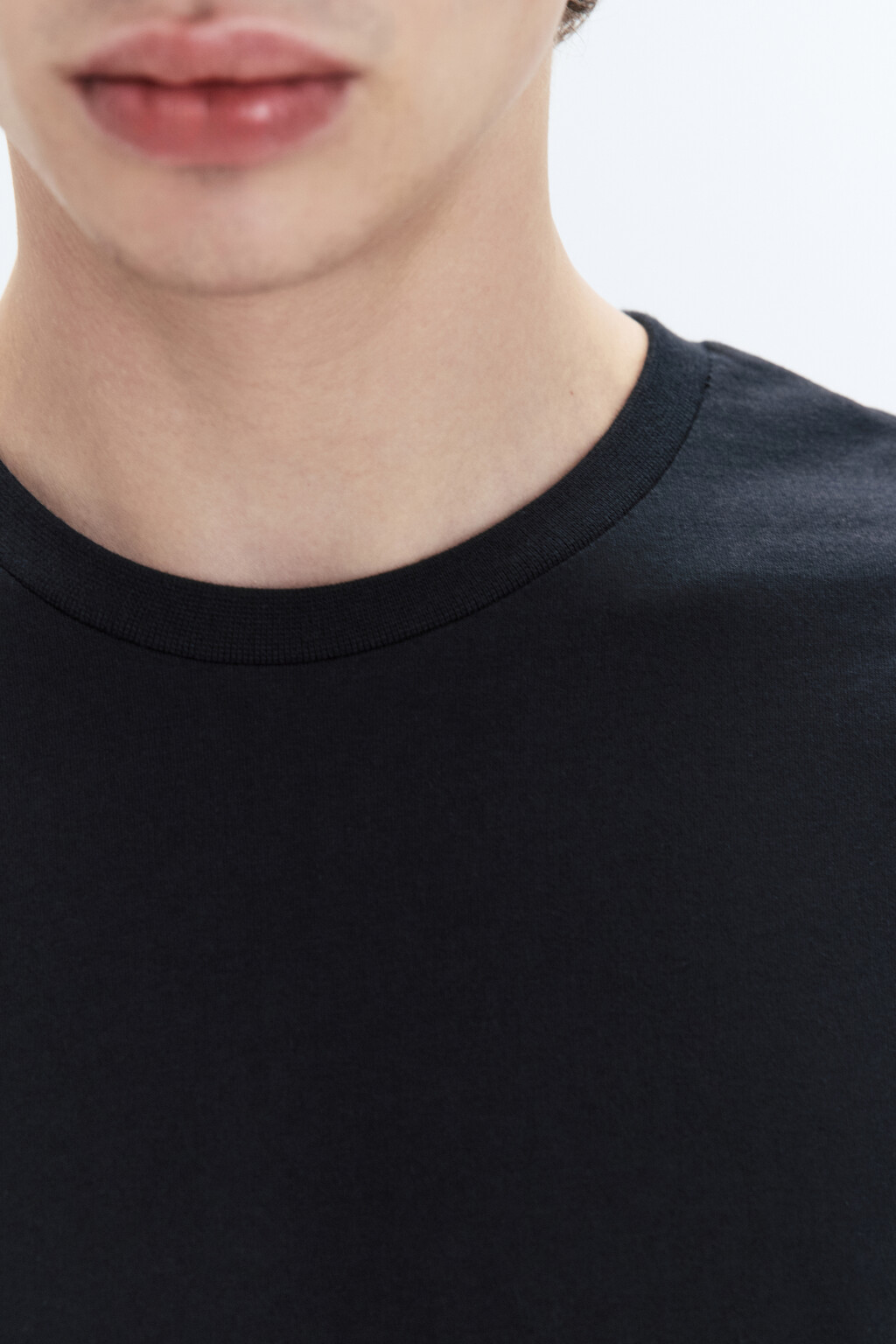 Футболка прямая базовая из хлопка - цвет черный - 6