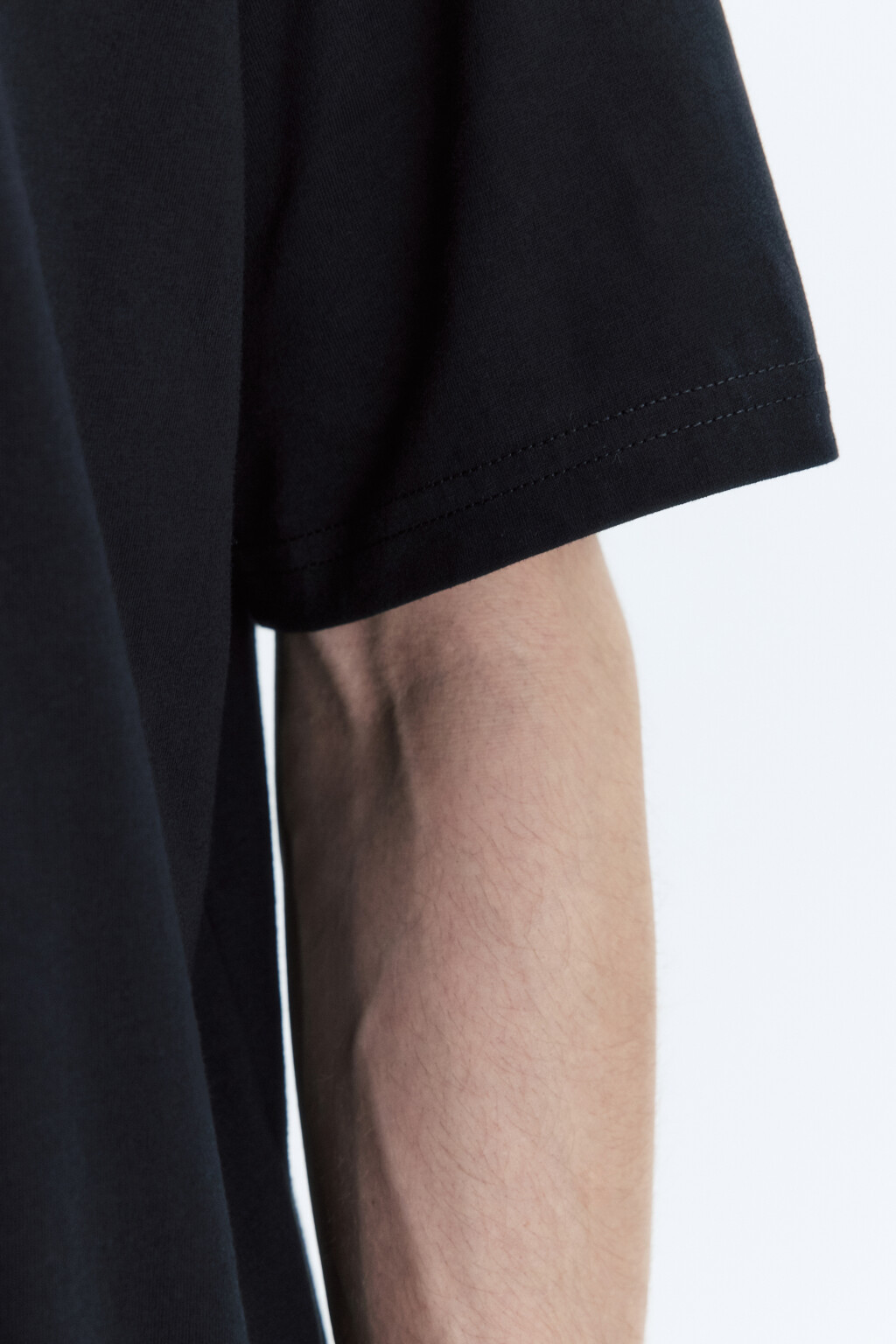 Футболка прямая базовая из хлопка - цвет черный - 7