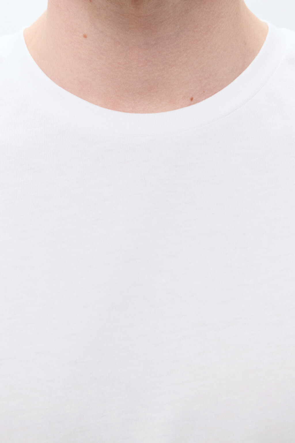 Футболка прямая базовая из хлопка - цвет белый - 5