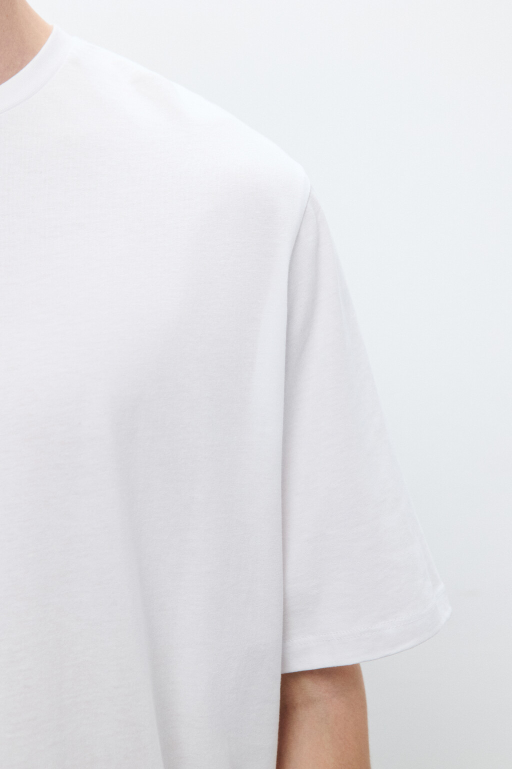 Футболка прямая базовая из хлопка - цвет белый - 6