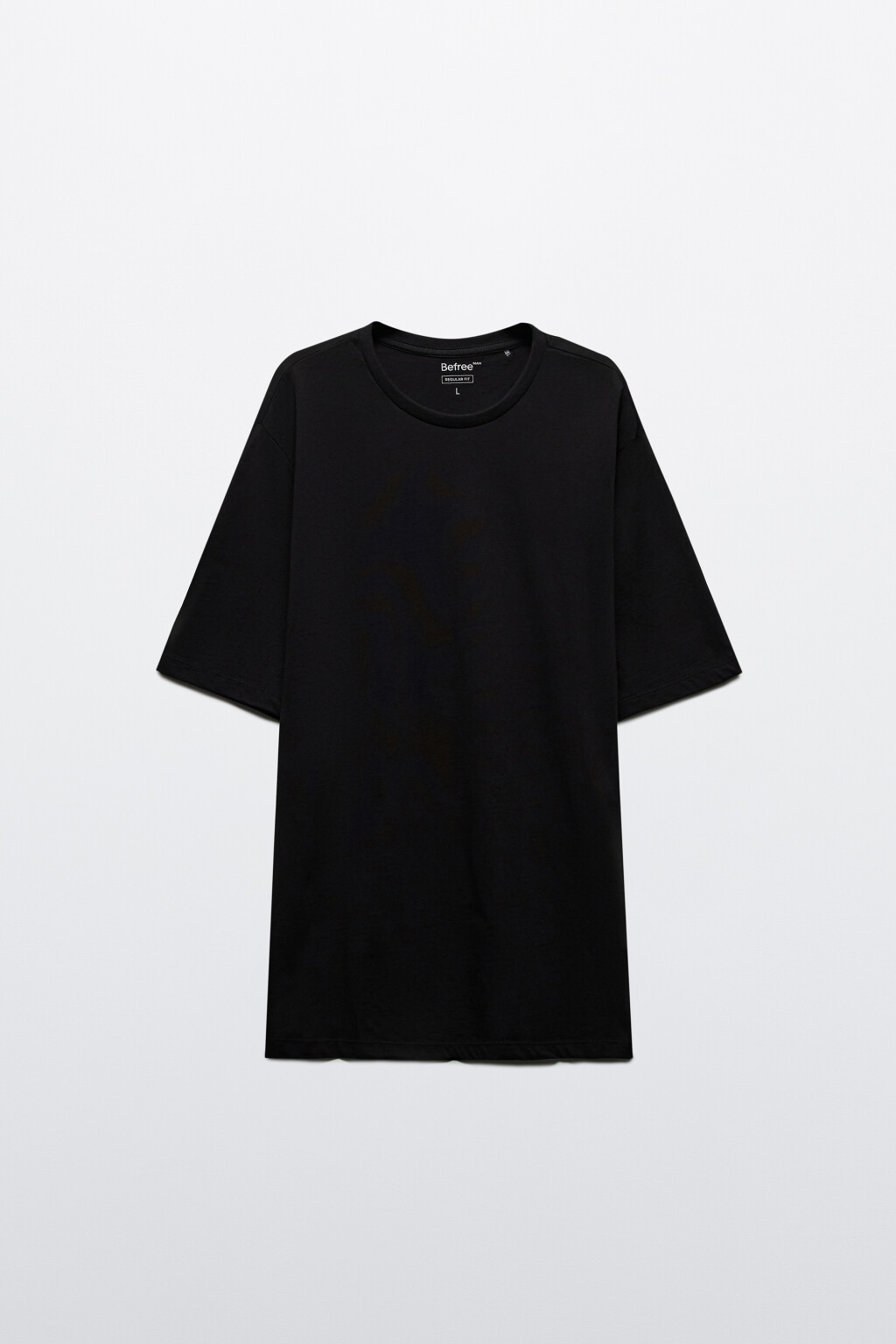 Футболка прямая базовая из хлопка - цвет черный - 7