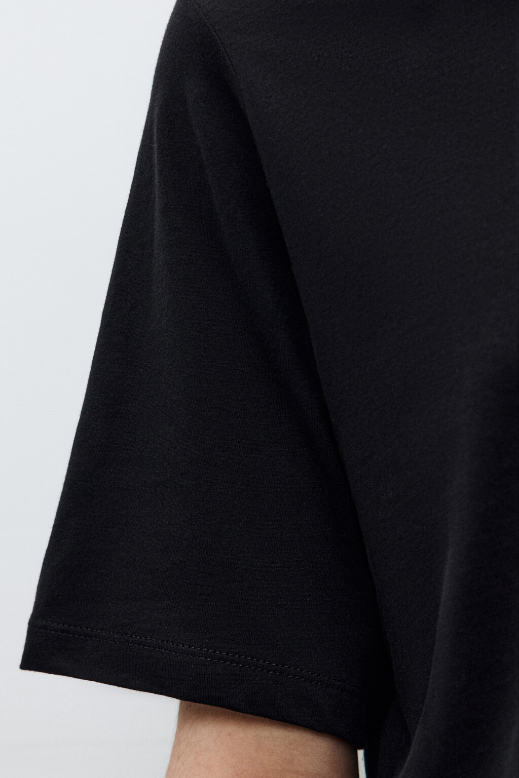 Футболка прямая базовая из хлопка - цвет черный - 6