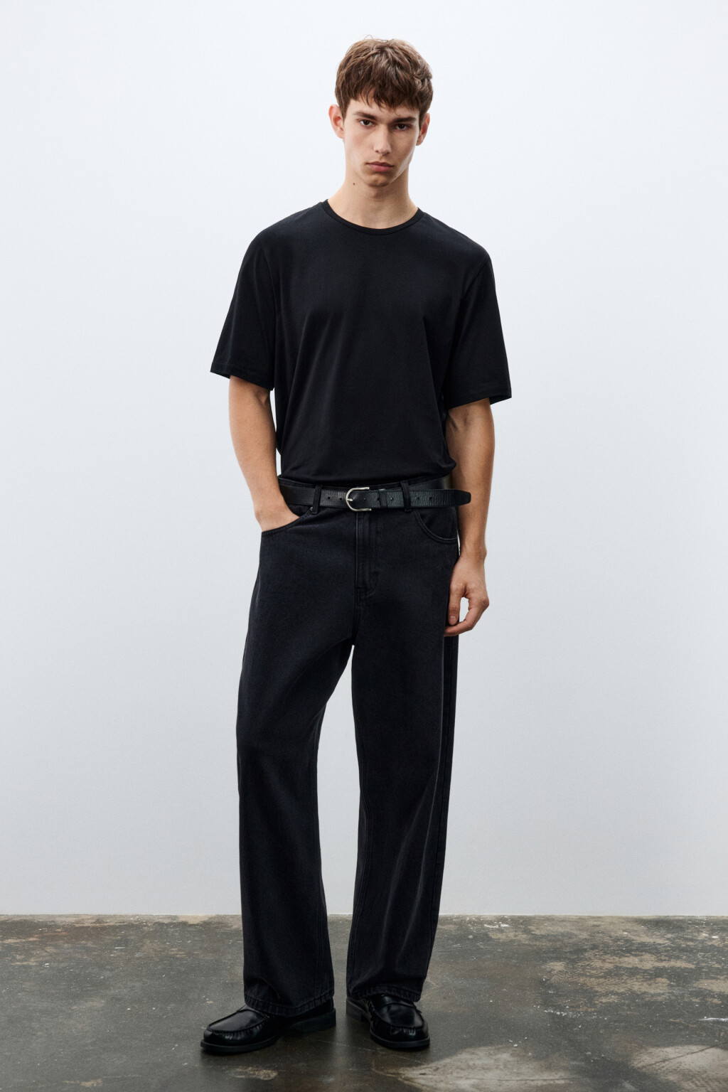 Футболка базовая из хлопка - цвет черный - 4