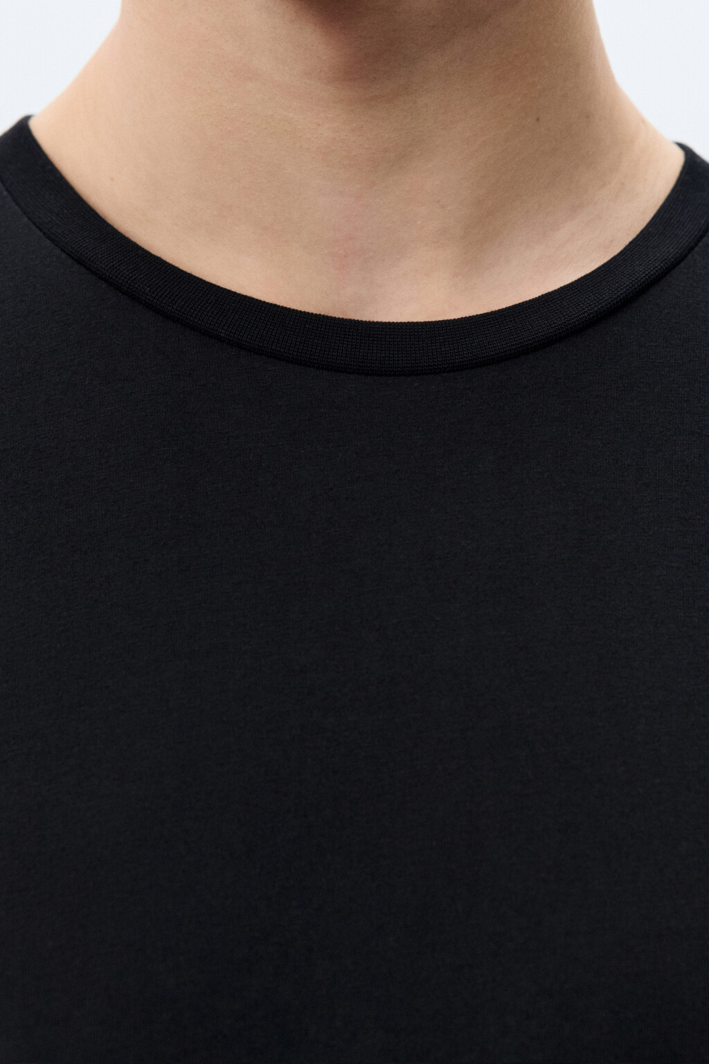 Футболка базовая из хлопка - цвет черный - 5