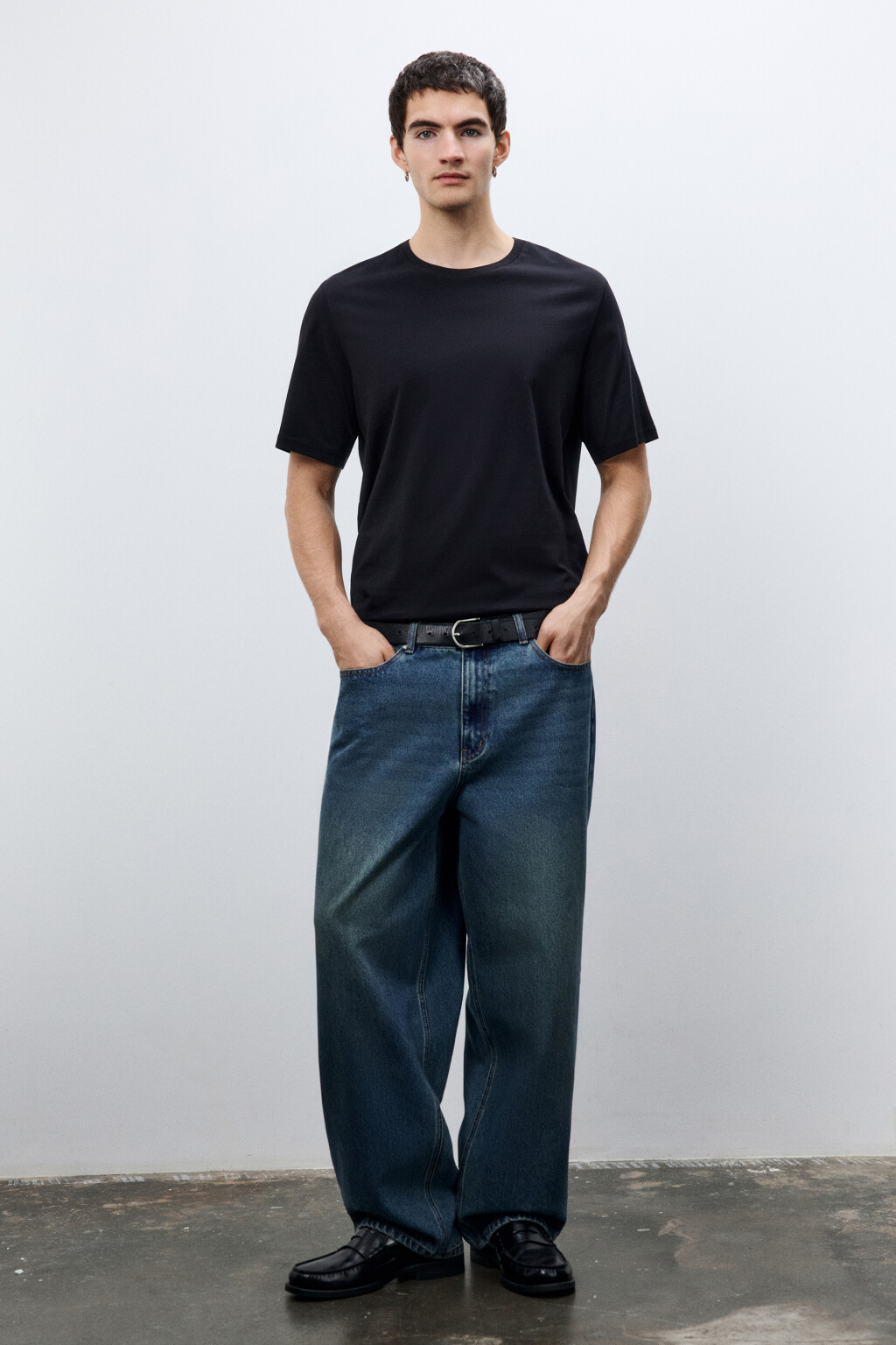 Футболка базовая из хлопка - цвет черный - 5