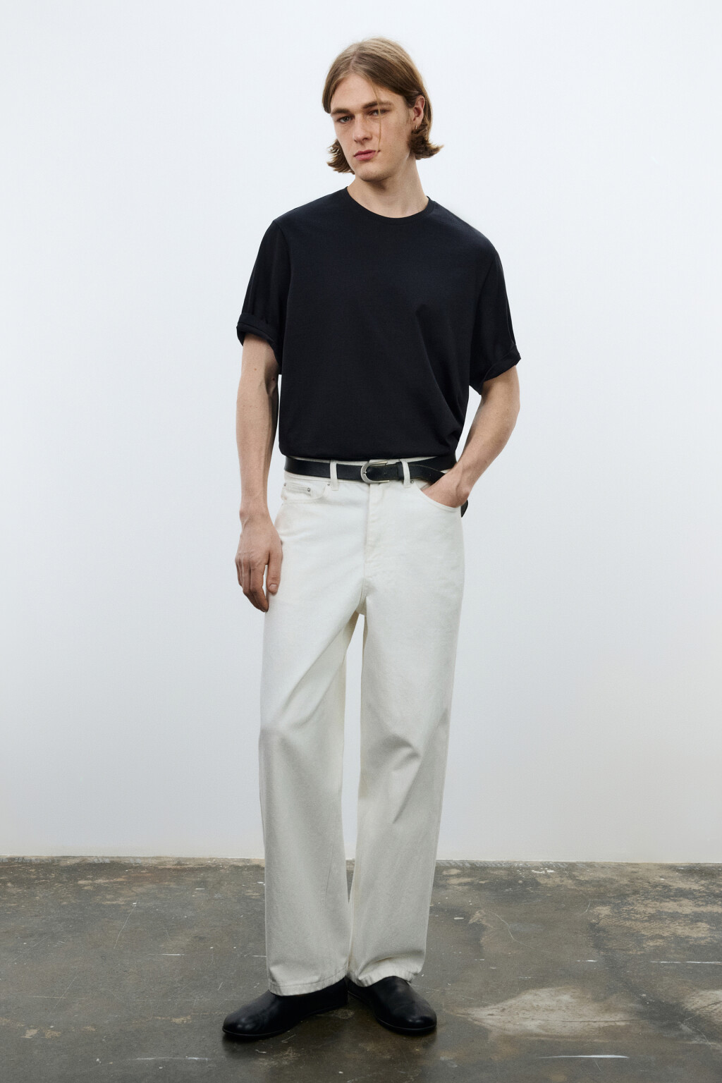 Футболка базовая из хлопка - цвет черный - 4