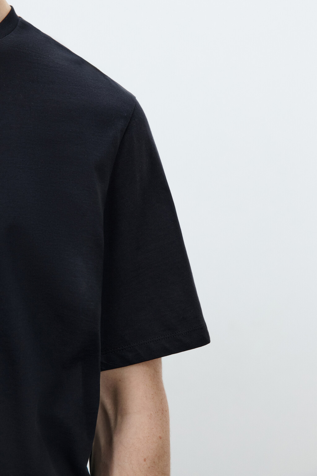 Футболка базовая из хлопка - цвет черный - 6