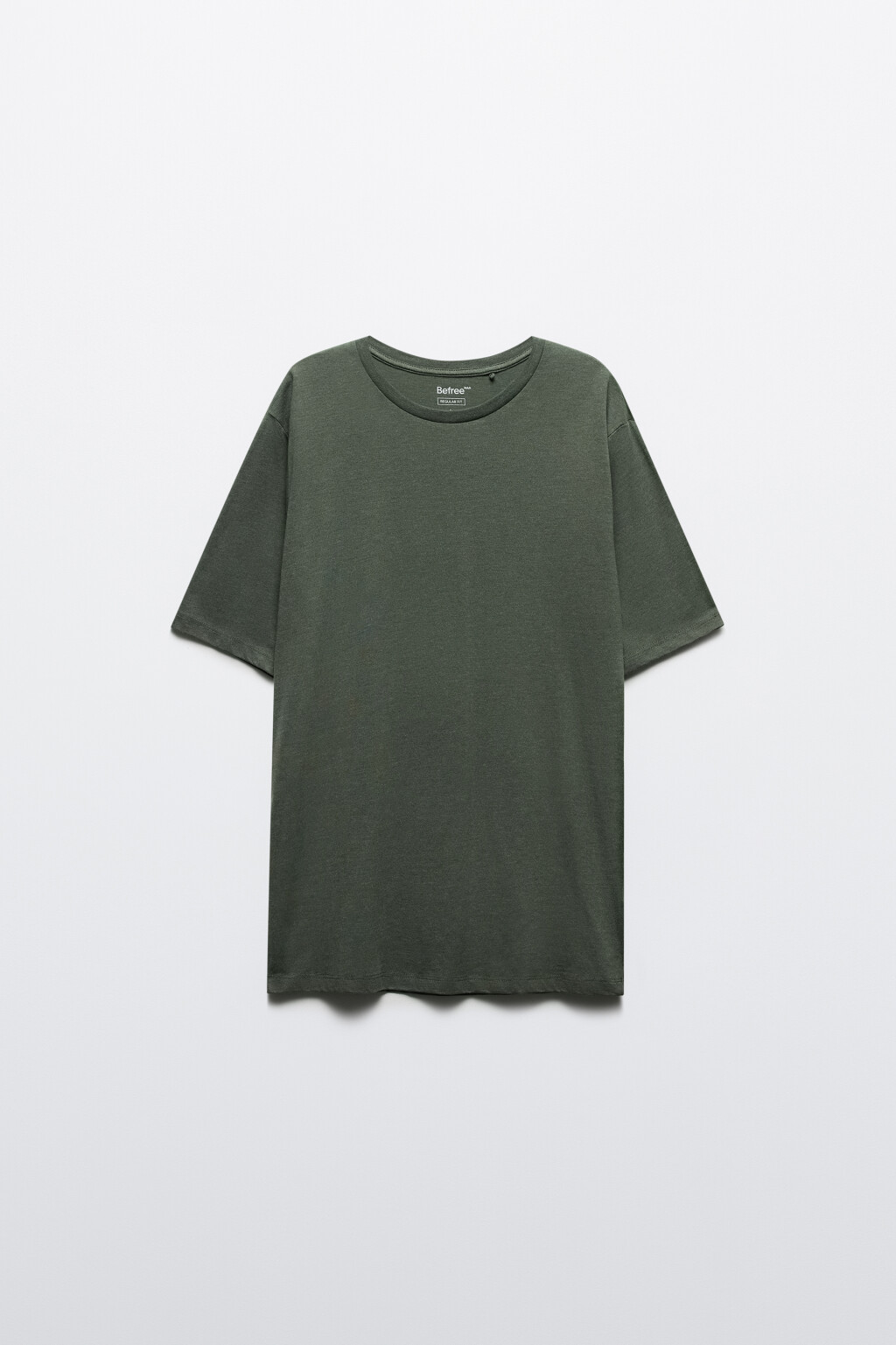 Футболка базовая в меланжевом оттенке - цвет зеленый - 7