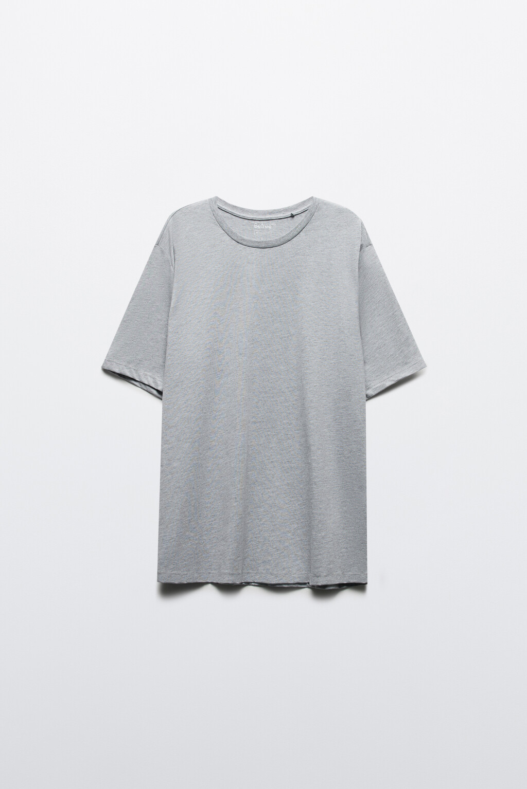 Футболка базовая в меланжевом оттенке - цвет серый - 7