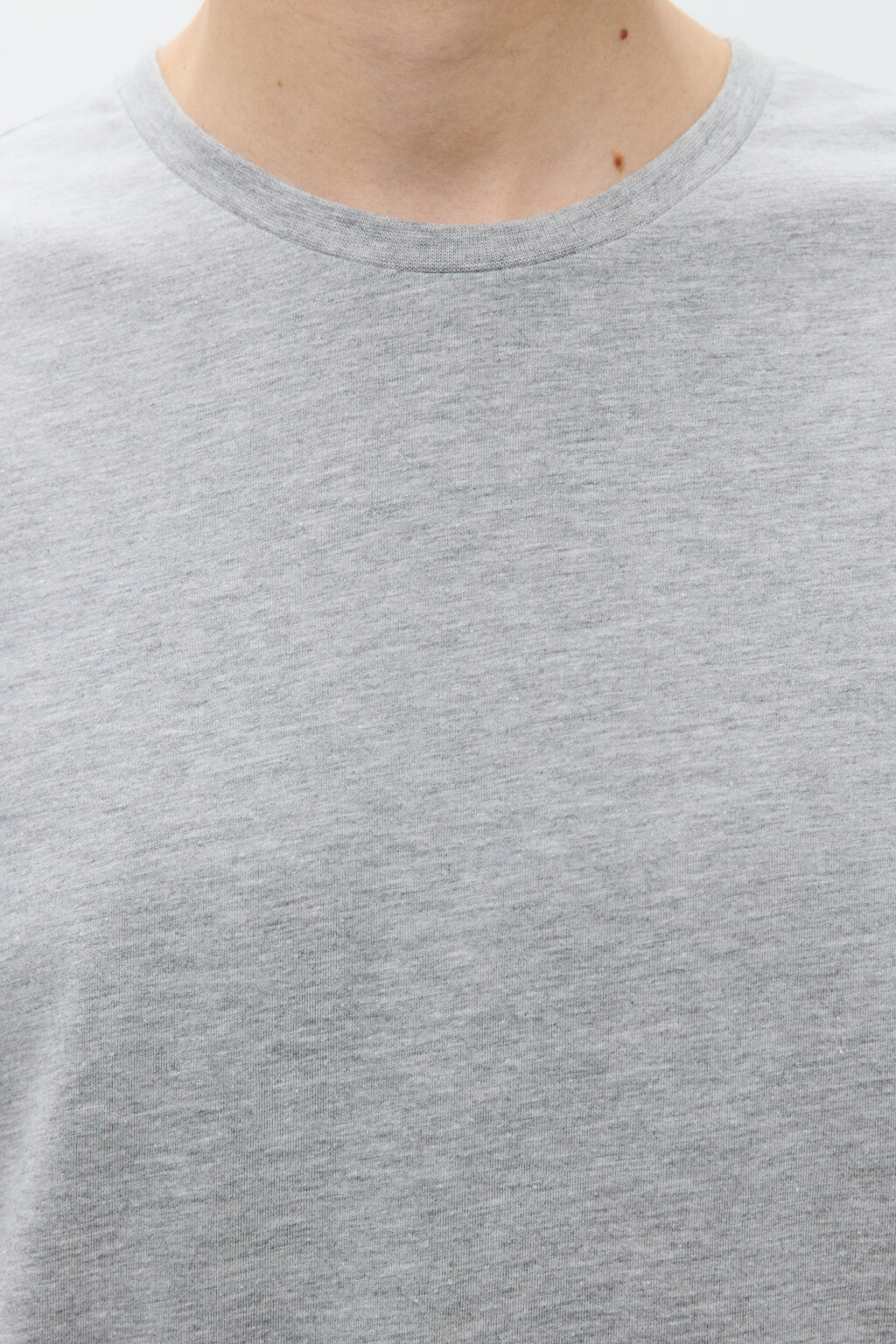 Футболка прямая базовая из хлопка - цвет серый - 6