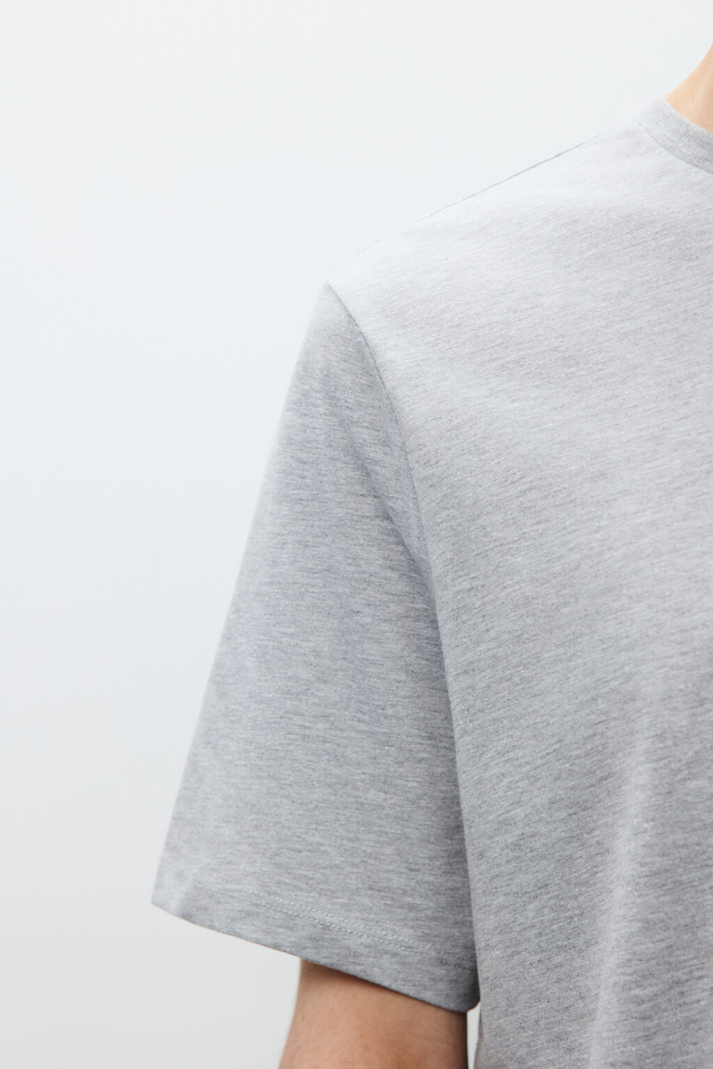 Футболка прямая базовая из хлопка - цвет серый - 7