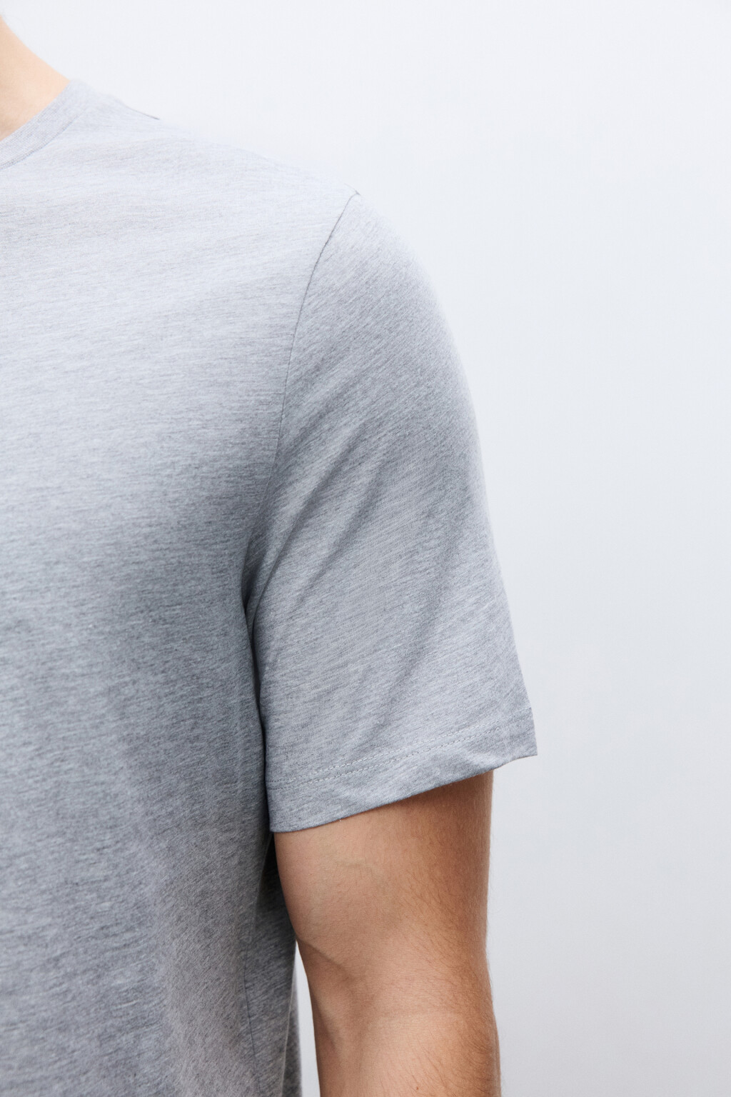Футболка базовая из хлопка - цвет серый - 7