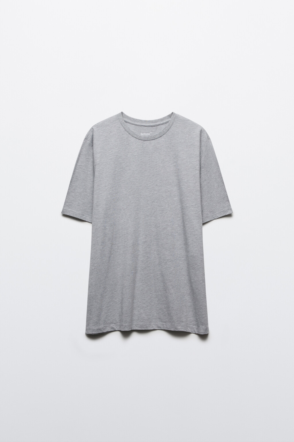 Футболка прямая базовая из хлопка - цвет серый - 1