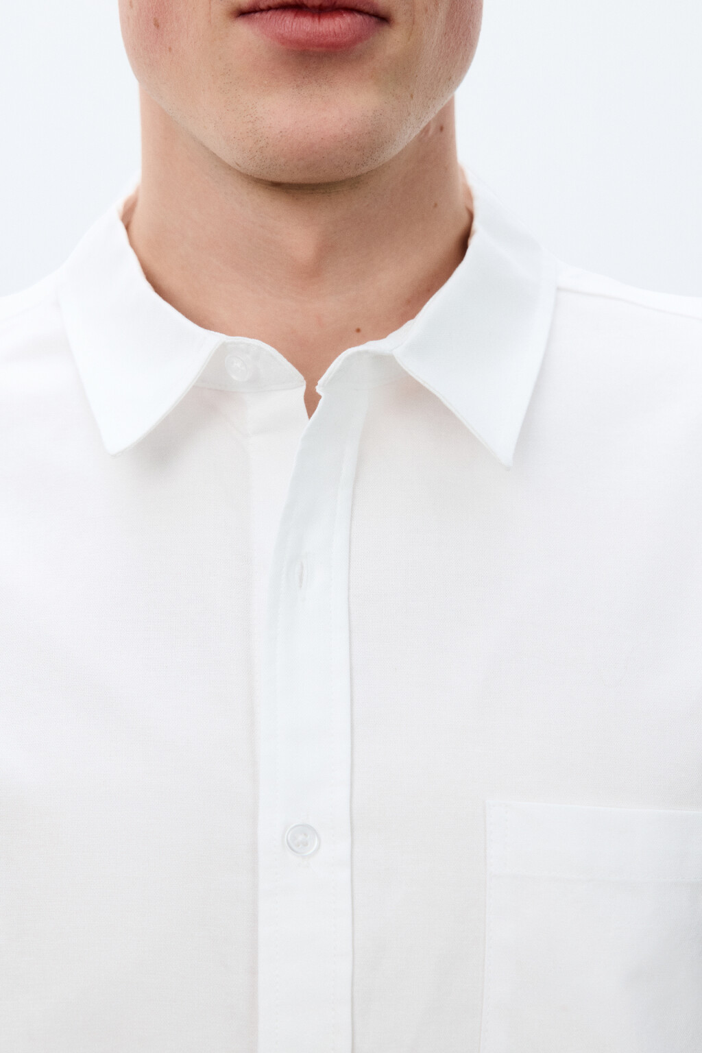 Рубашка классическая прямая - цвет белый - 7