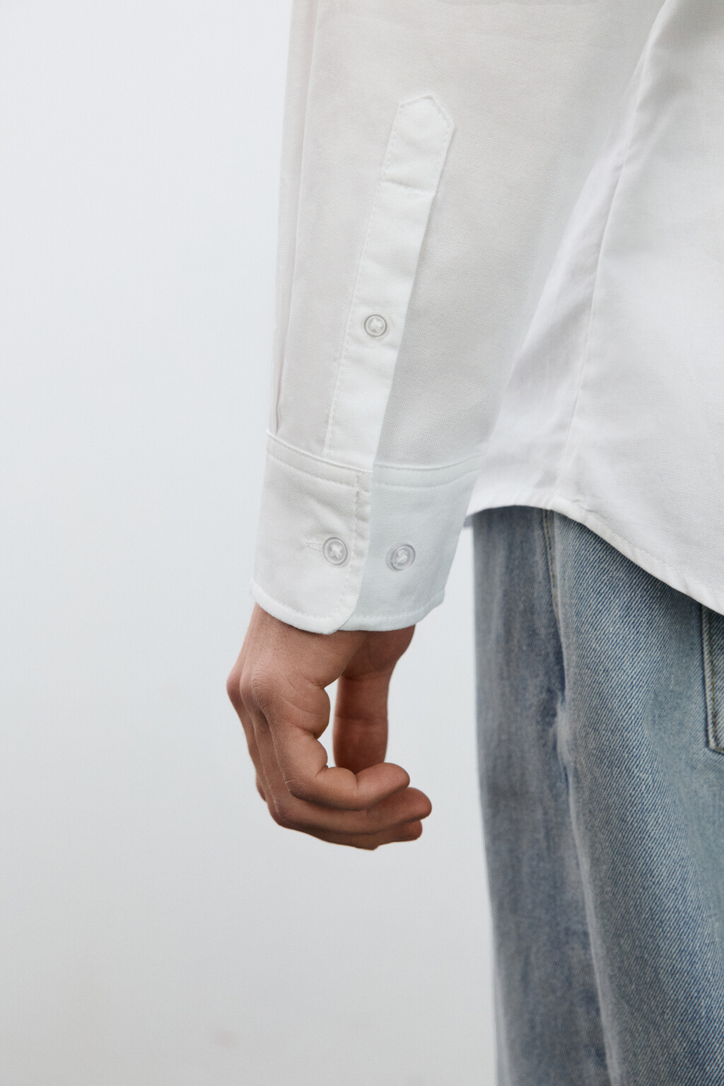 Рубашка классическая прямая - цвет белый - 8