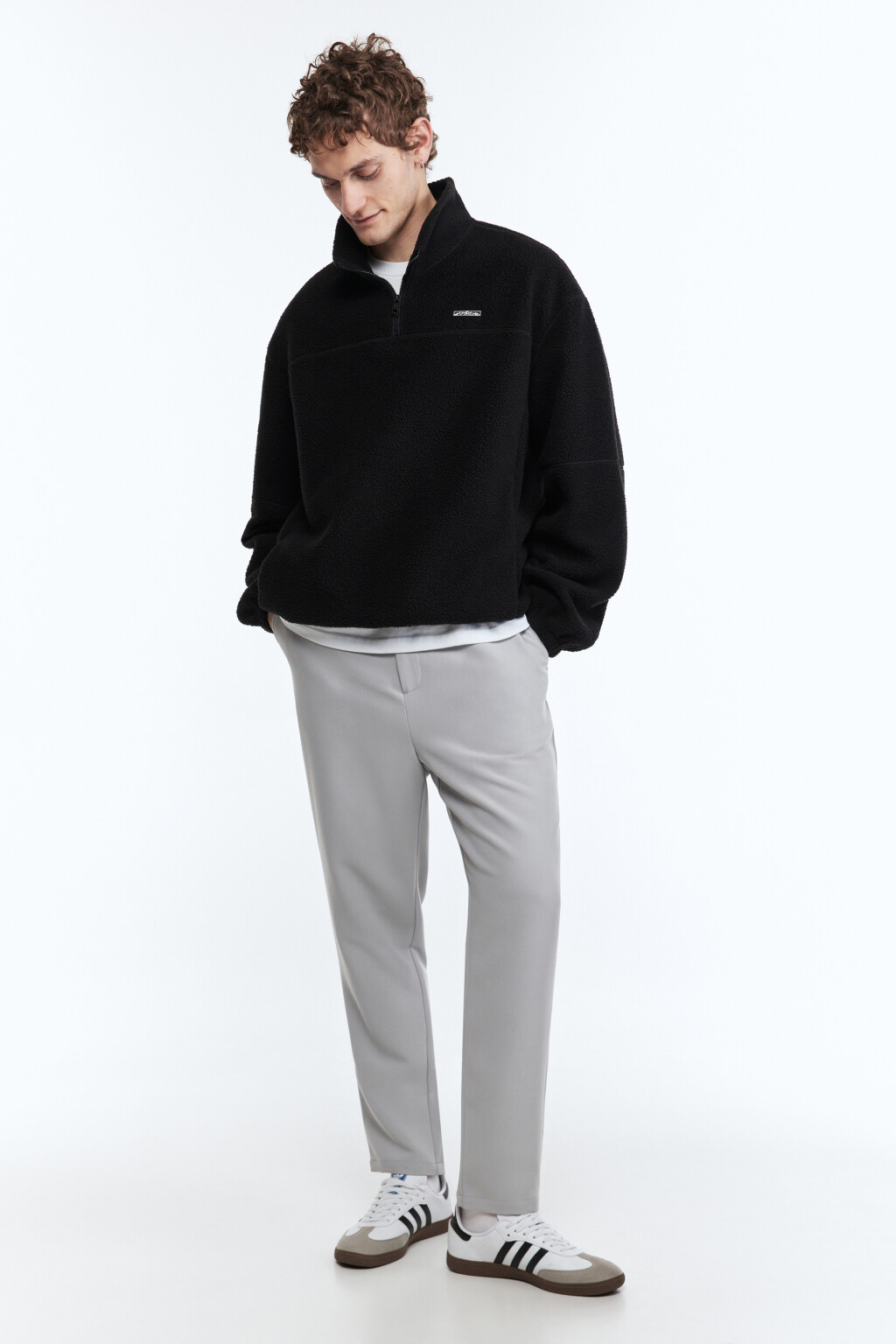 Брюки прямые костюмные классического кроя - цвет серый - 5