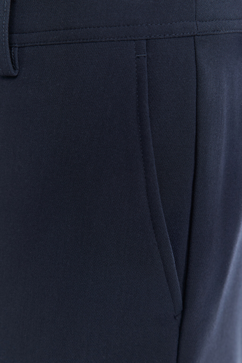 Брюки прямые костюмные классического кроя - цвет синий - 8