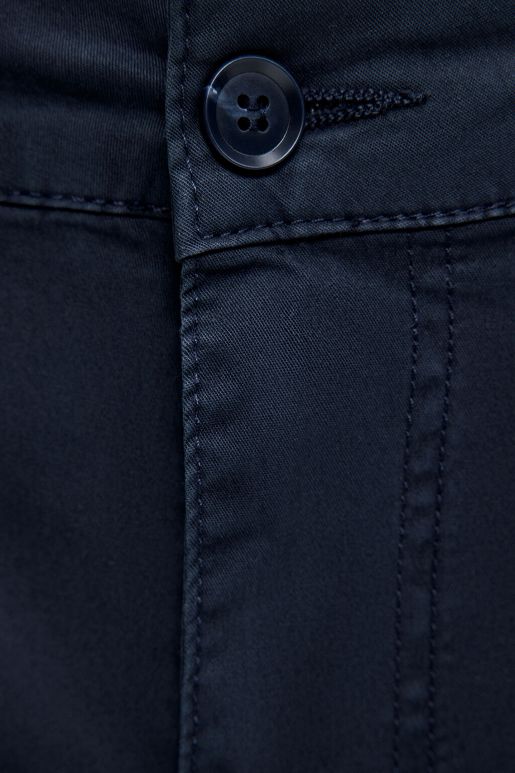 Брюки-чинос хлопковые зауженные со средней посадкой - цвет синий - 6