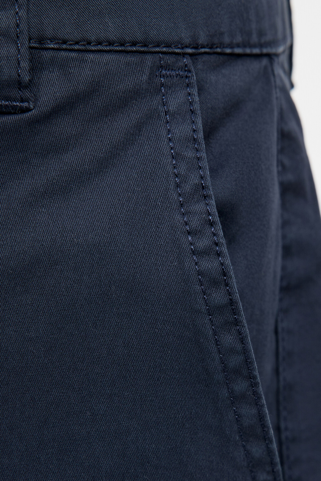 Брюки-чинос хлопковые зауженные со средней посадкой - цвет синий - 7