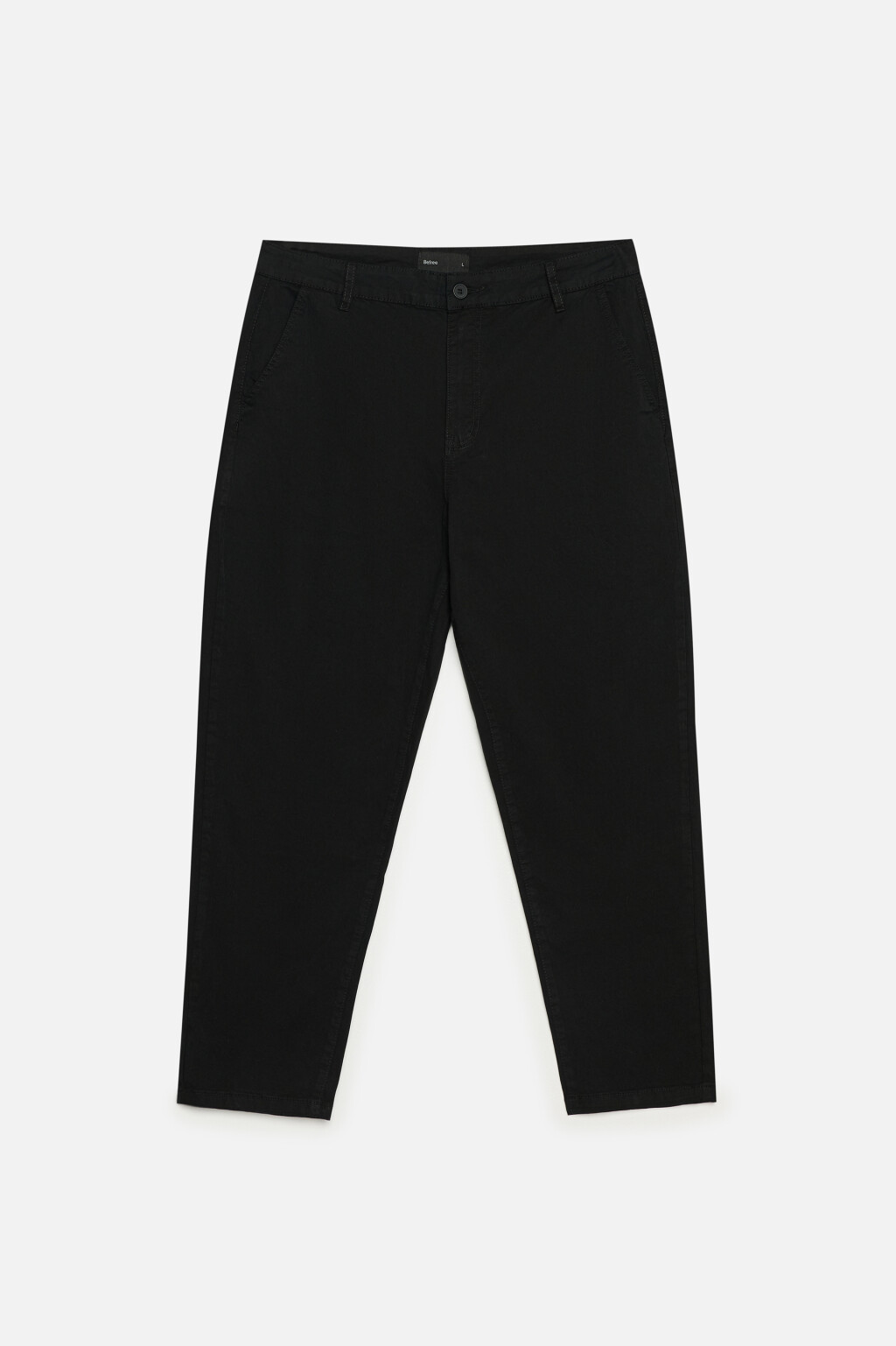 Брюки-чинос хлопковые со средней посадкой - цвет черный - 8