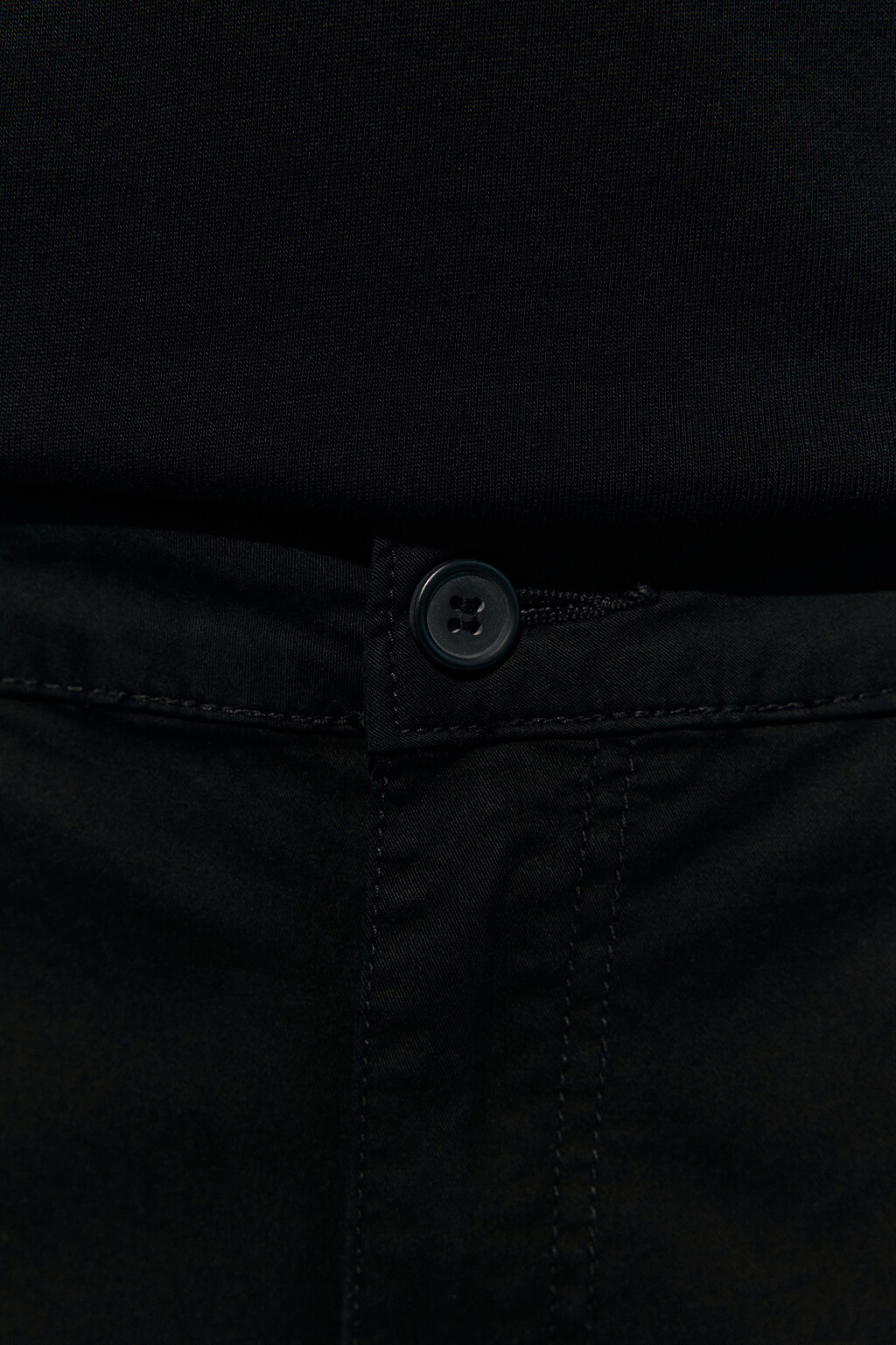 Брюки-чинос хлопковые со средней посадкой - цвет черный - 6