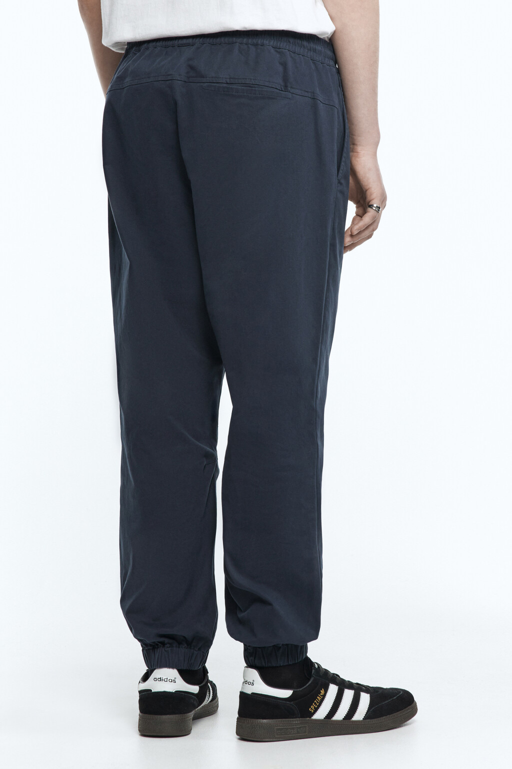 Брюки-джоггеры трикотажные базовые - цвет синий - 4