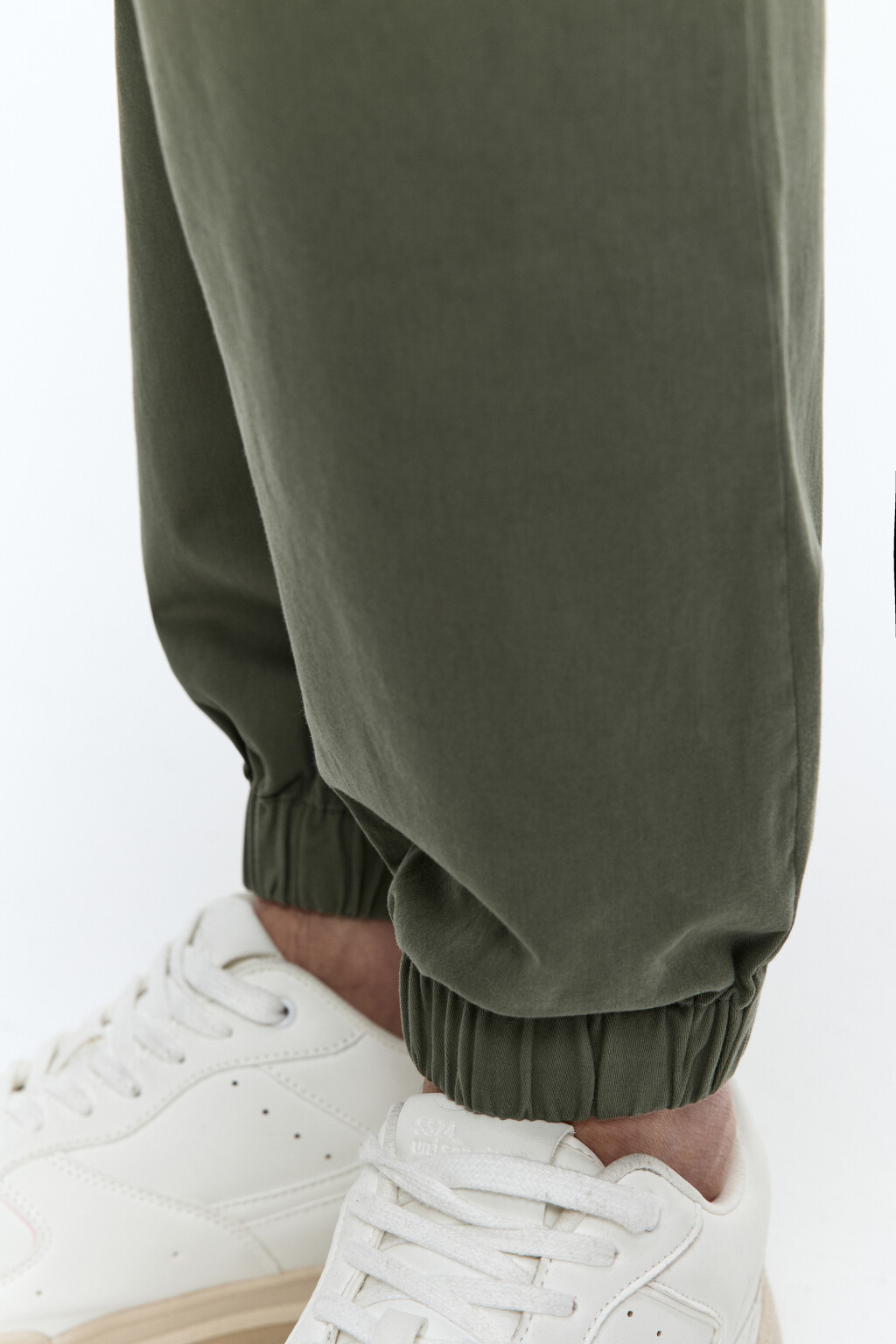 Брюки-джоггеры текстильные базовые - цвет зеленый - 7