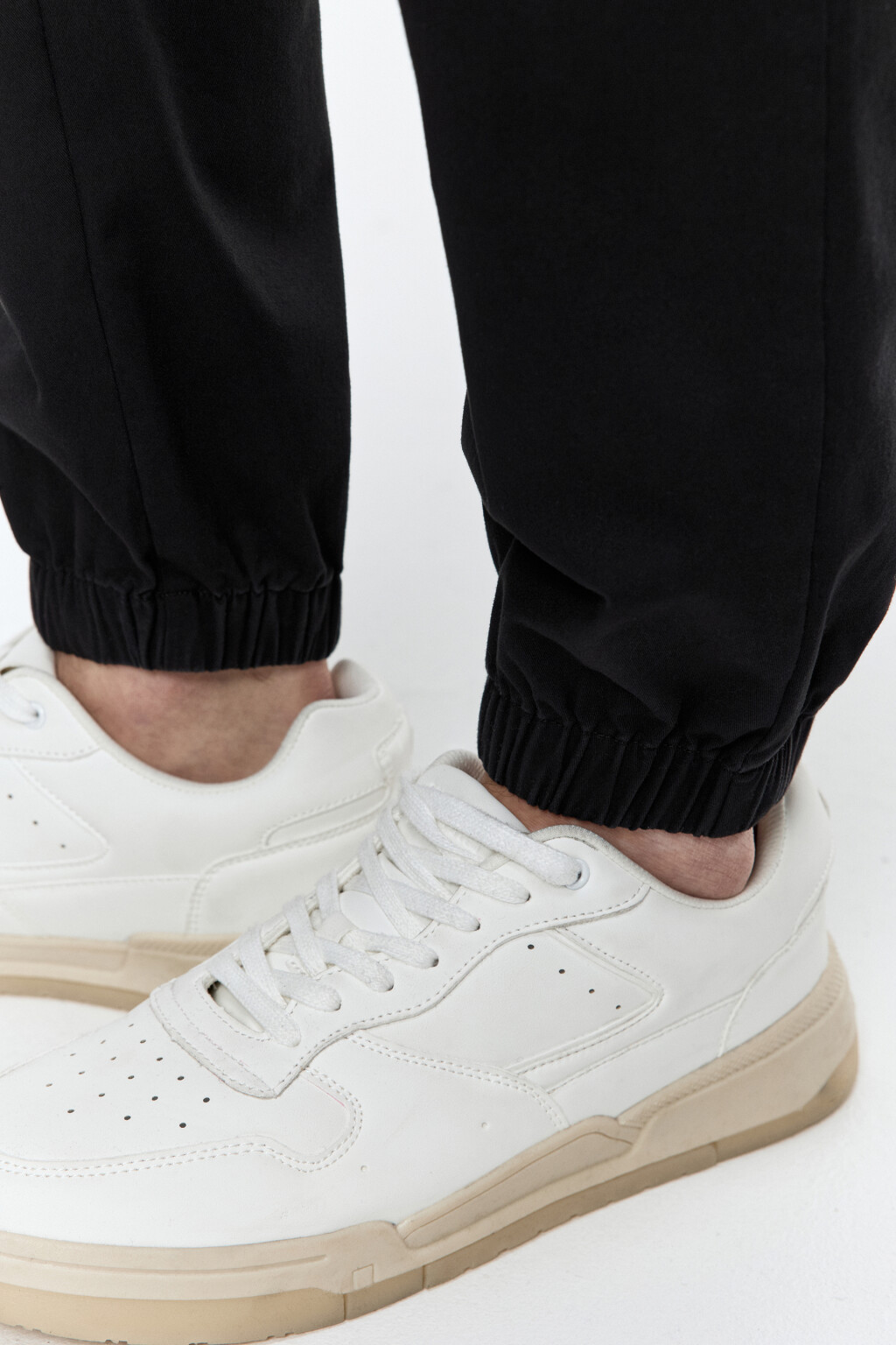 Брюки-джоггеры текстильные базовые - цвет черный - 6