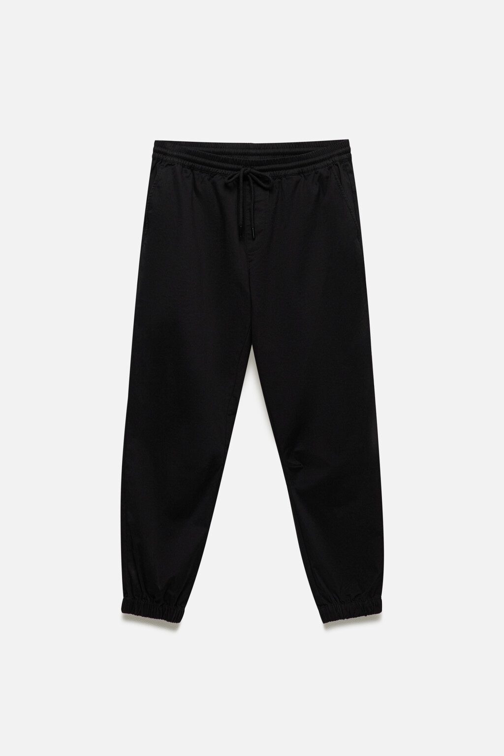 Брюки-джоггеры хлопковые базовые - цвет черный - 8