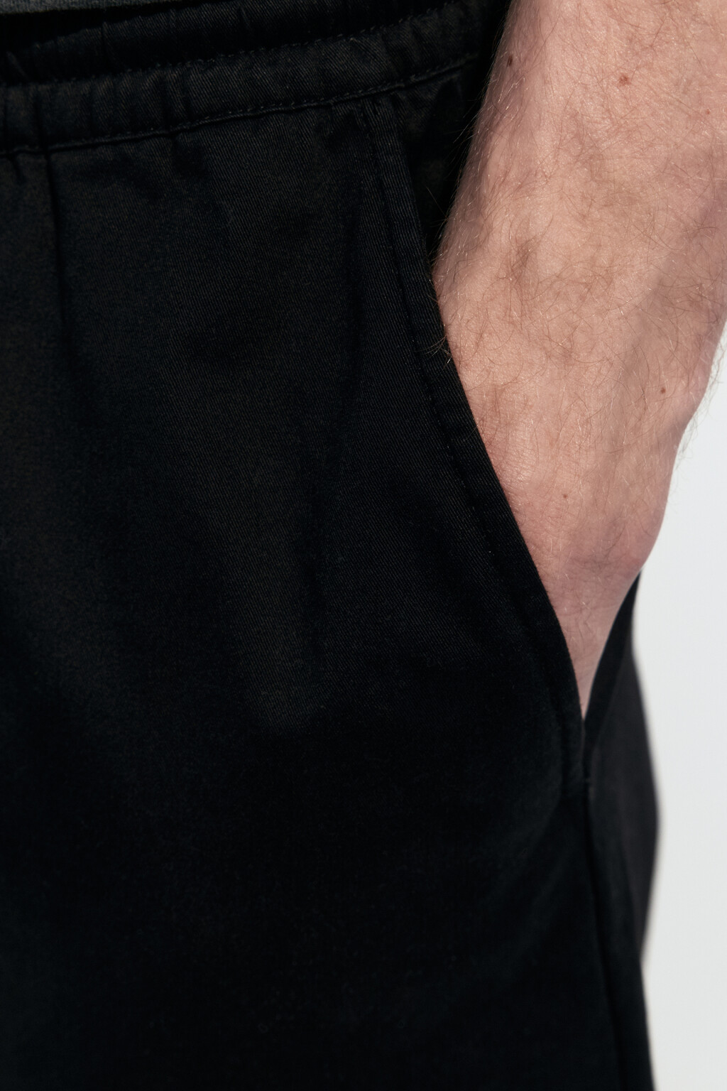 Брюки-джоггеры хлопковые базовые - цвет черный - 7