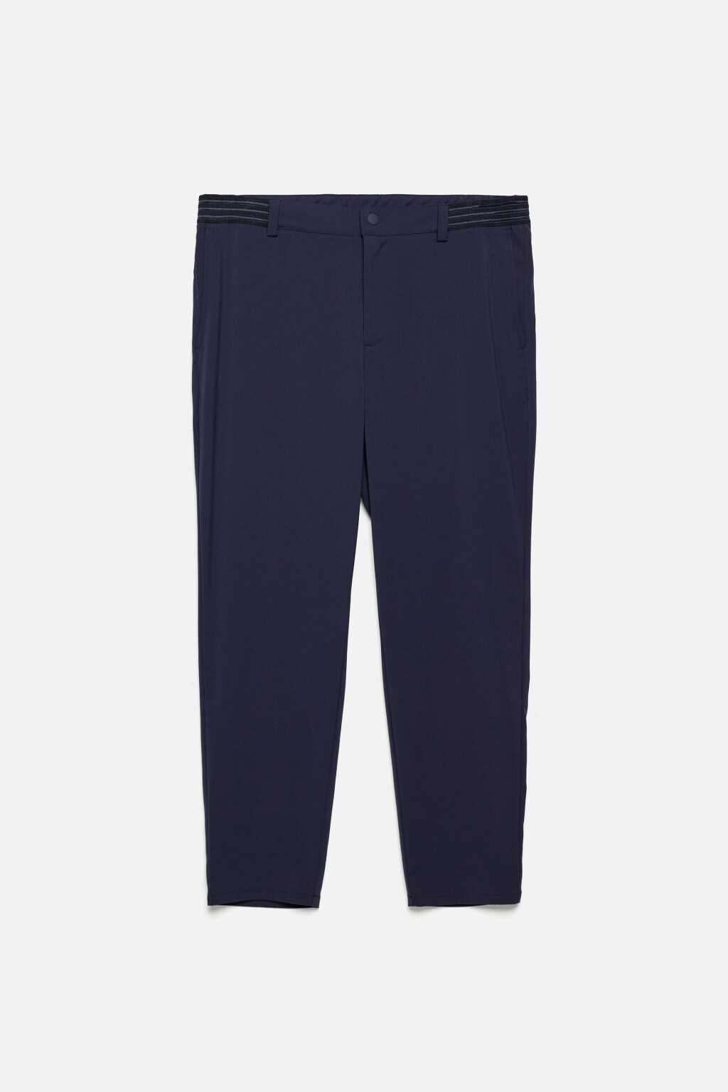 Брюки-чинос костюмные зауженные со средней посадкой - цвет синий - 7