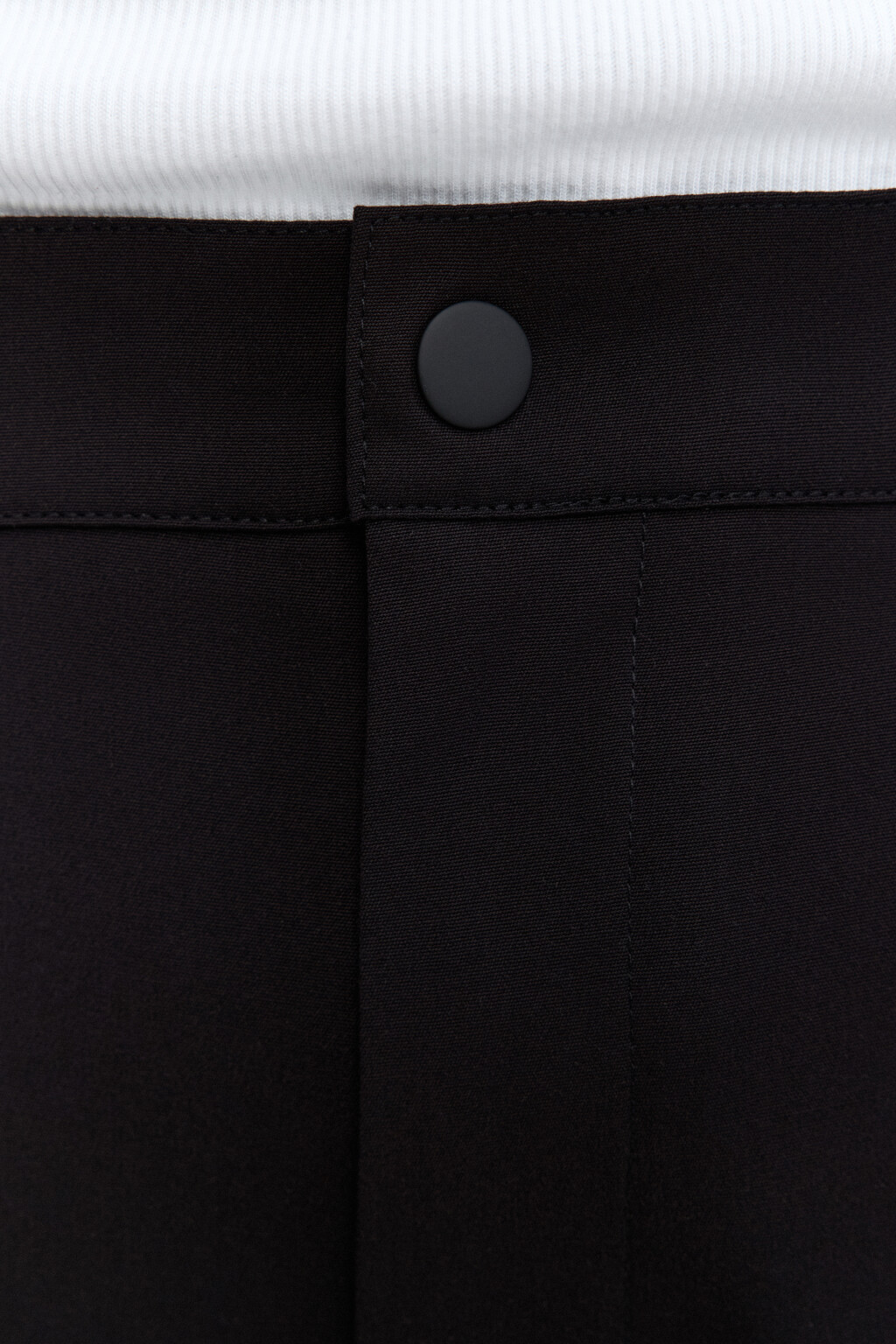 Брюки зауженные из костюмной ткани - цвет черный - 6