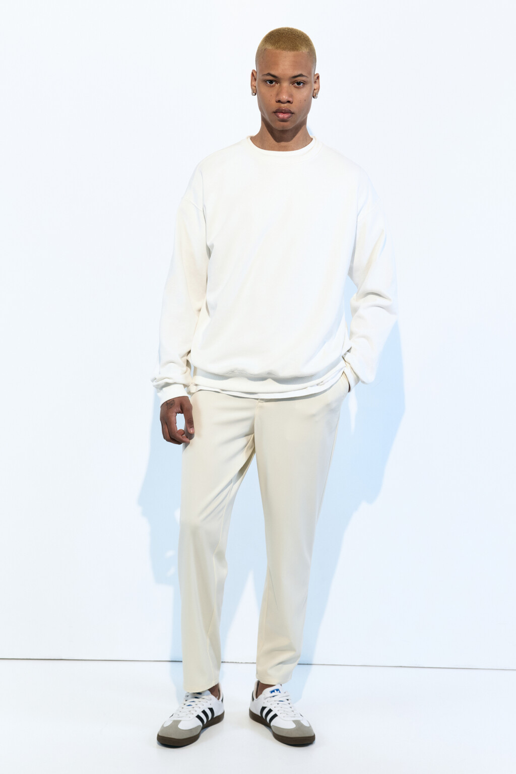 Брюки зауженные из костюмной ткани - цвет бежевый - 5