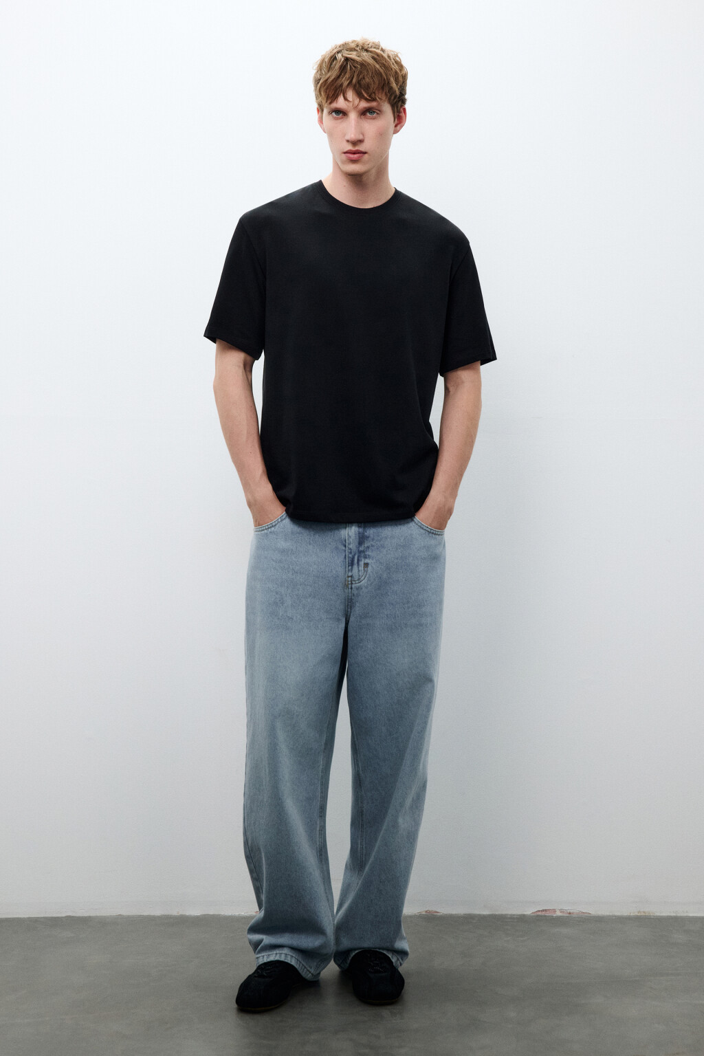 Футболка базовая из плотного хлопка - цвет черный - 4