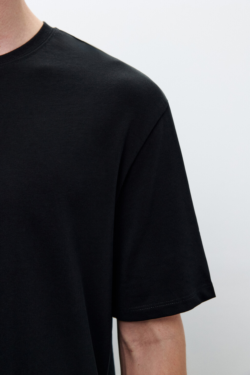 Футболка базовая из плотного хлопка - цвет черный - 6