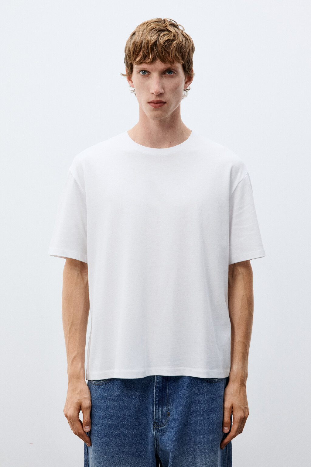 Футболка базовая из плотного хлопка - цвет белый - 2