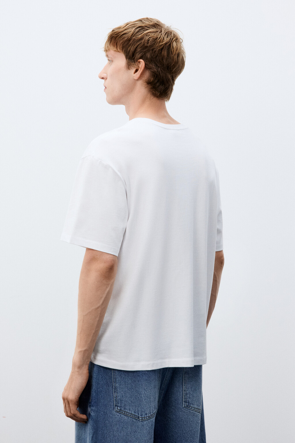Футболка базовая из плотного хлопка - цвет белый - 3