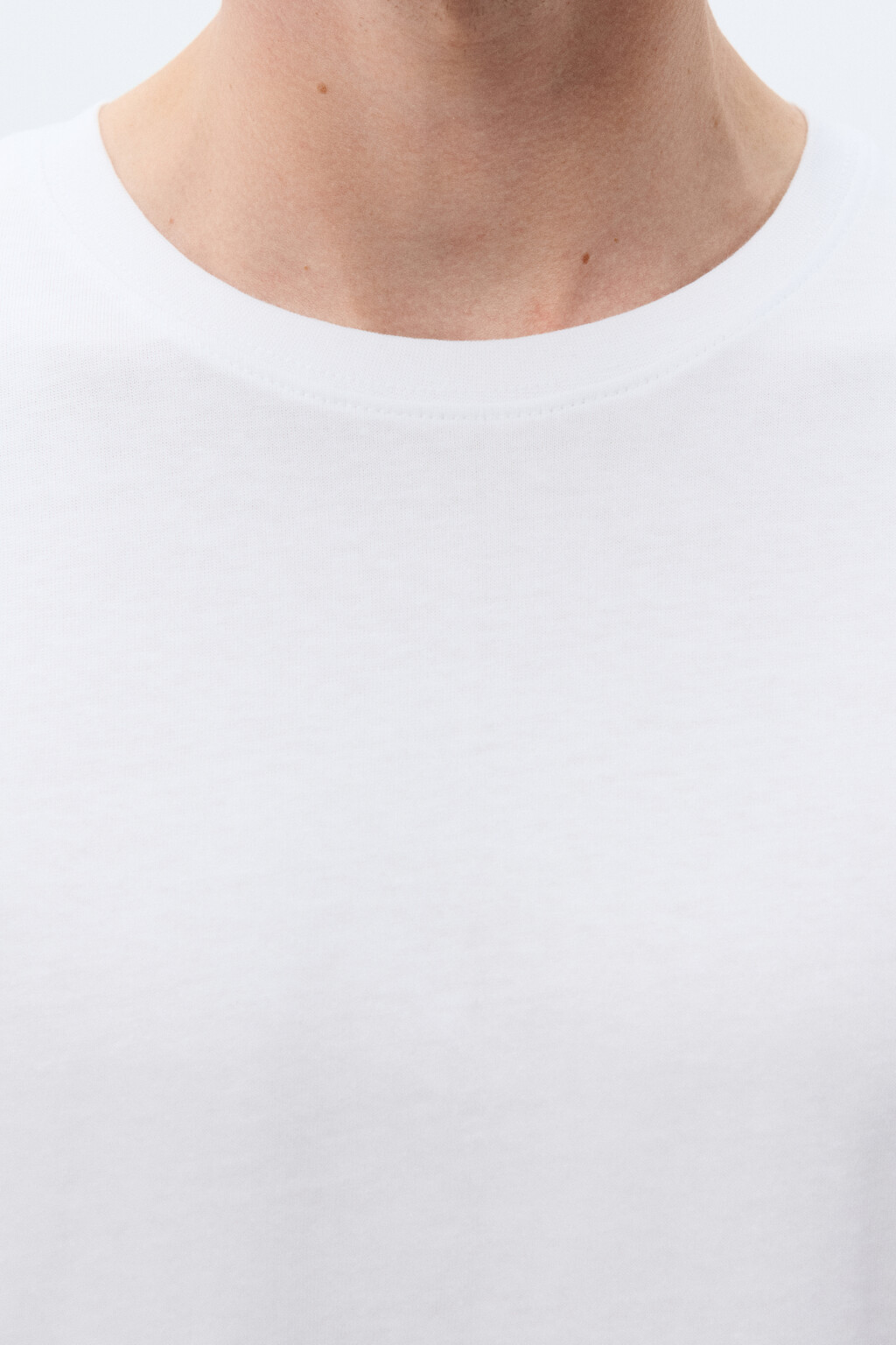 Футболка базовая из плотного хлопка - цвет белый - 5