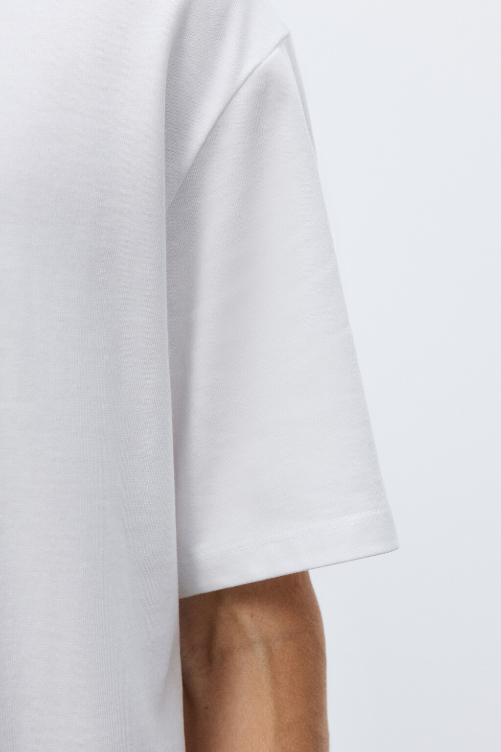Футболка базовая из плотного хлопка - цвет белый - 6