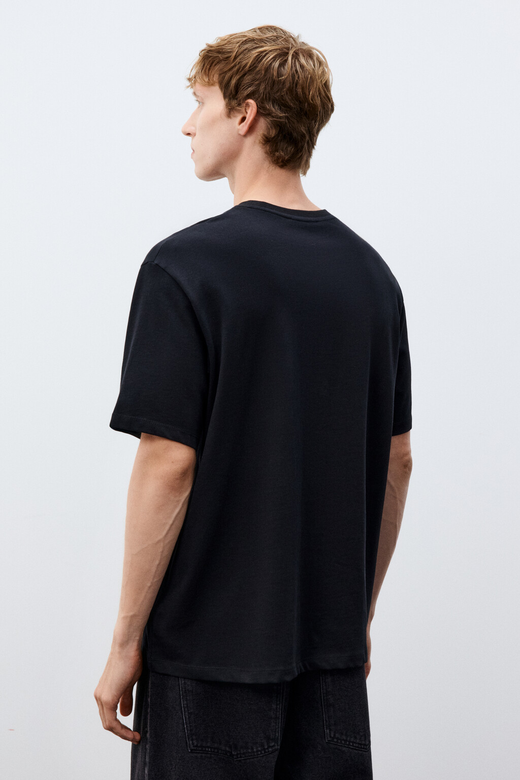 Футболка базовая из плотного хлопка - цвет черный - 3