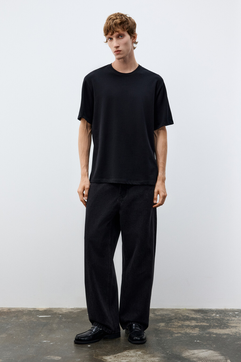 Футболка базовая из плотного хлопка - цвет черный - 5