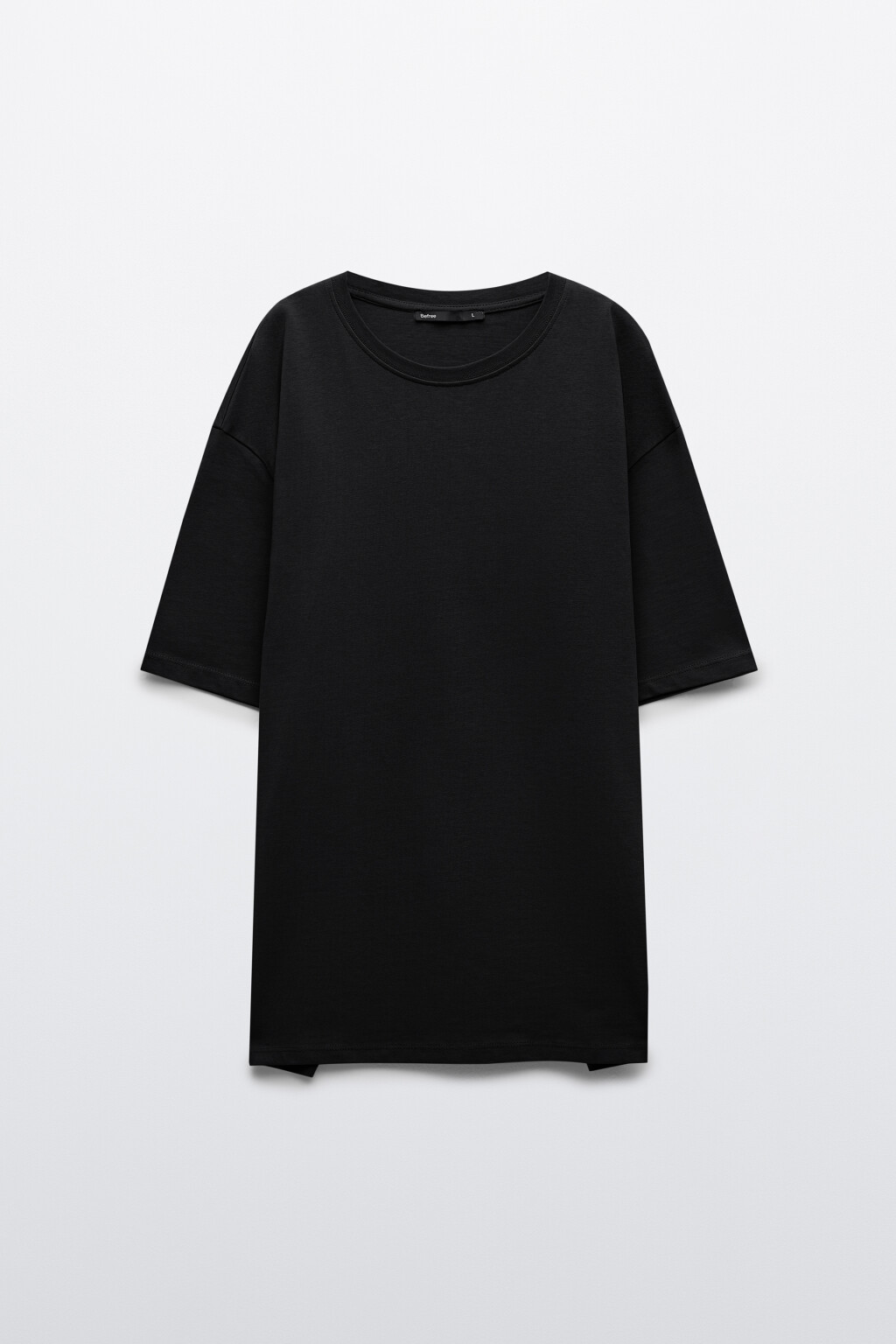 Футболка базовая из плотного хлопка - цвет черный - 1