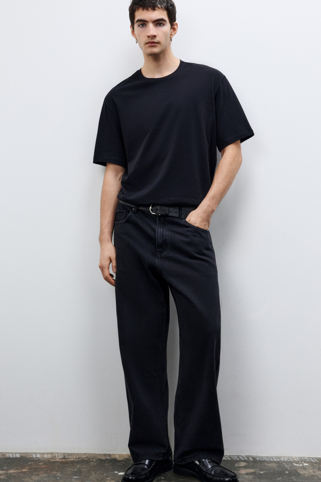 Футболка базовая из плотного хлопка - цвет черный - 2